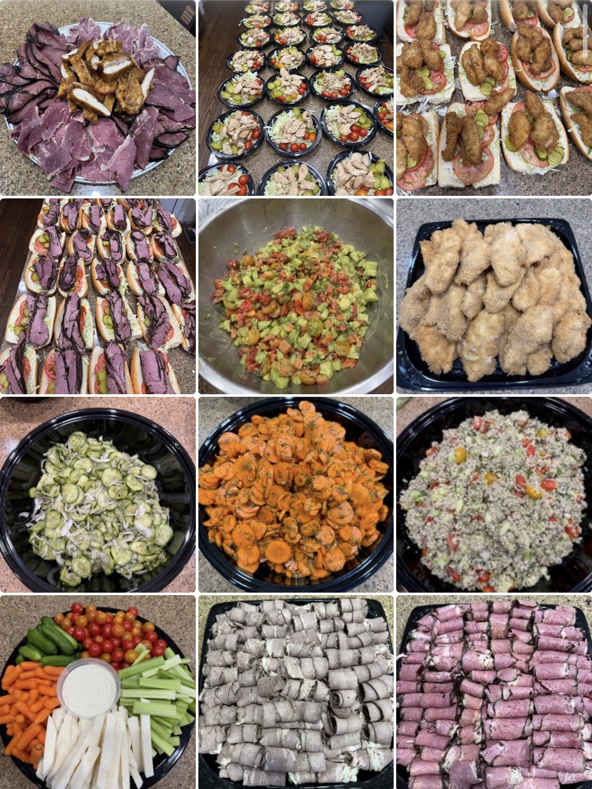 JJ's Catering Spread Grid